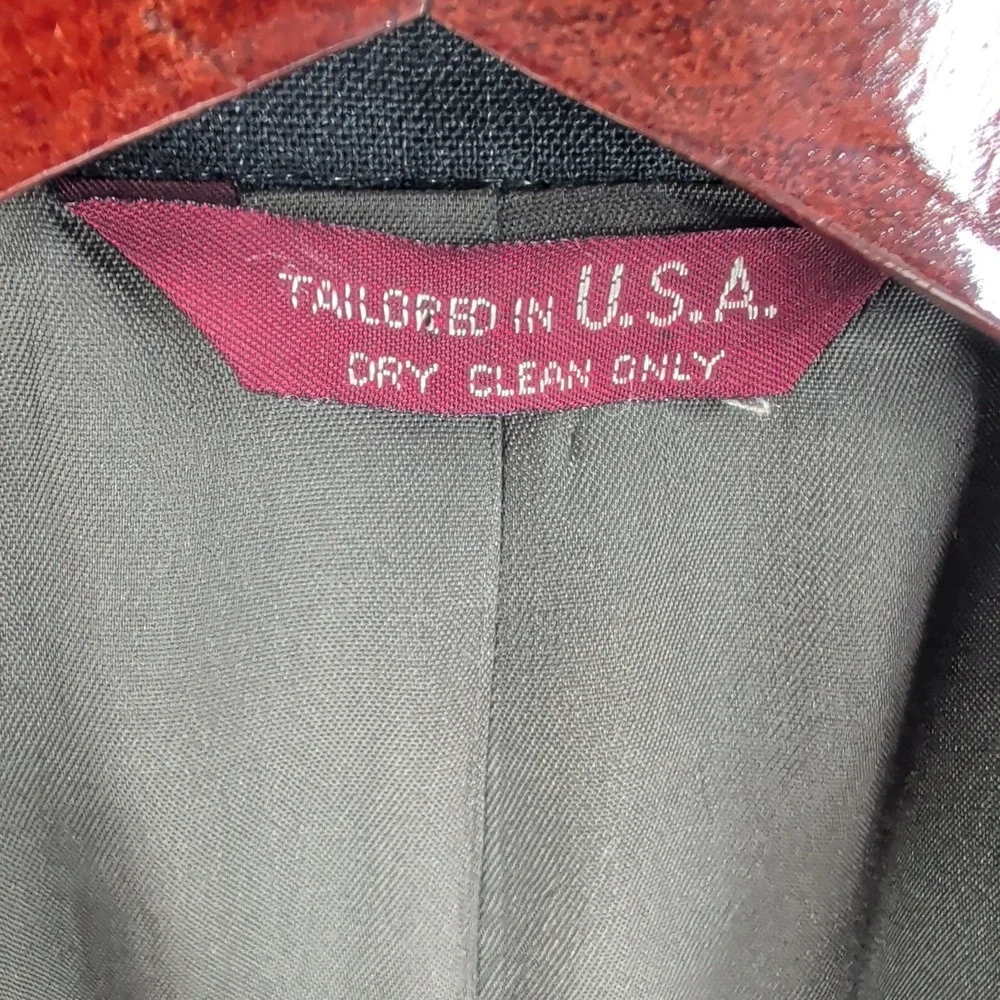 Botany Five Hundred Couture Two Button Pinstripe Sport‎ Coat Blazer Gray Sz 40R